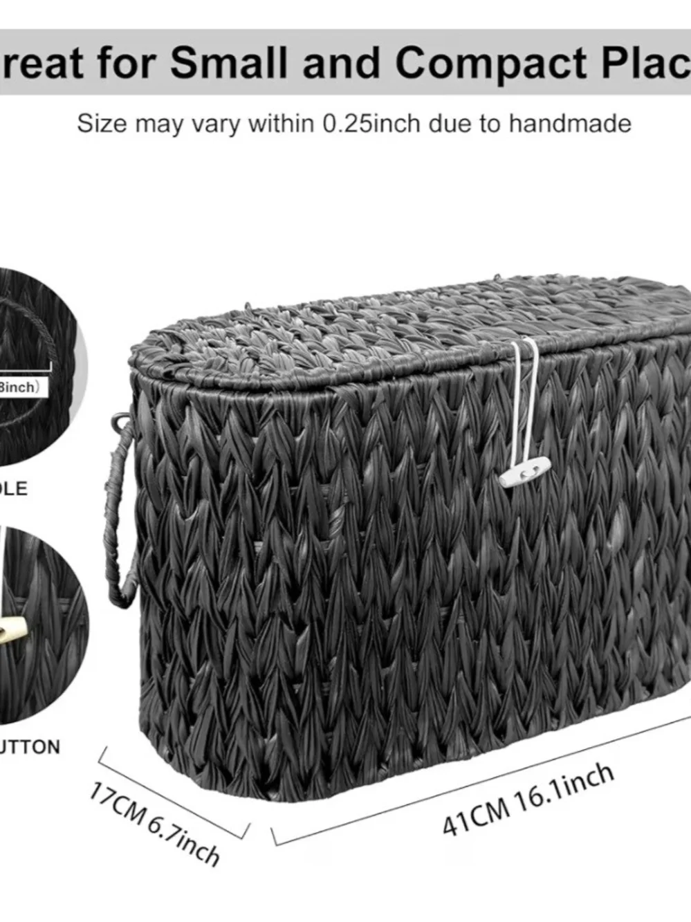 Woven Bath Tissue Storage Basket - Charcoal